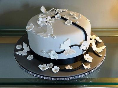 Blossom and Butterflies cake - Cake by Angel Cake Design