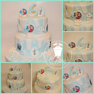 Two Tier Frozen Cake Birthday 6th - Cake by Shelley BlueStarBakes