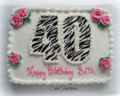 The Big 40 - Cake by Donna Tokazowski- Cake Hatteras, Martinsburg WV