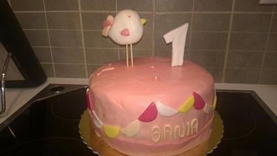 bird birthday cake  - Cake by evisdreamcakes