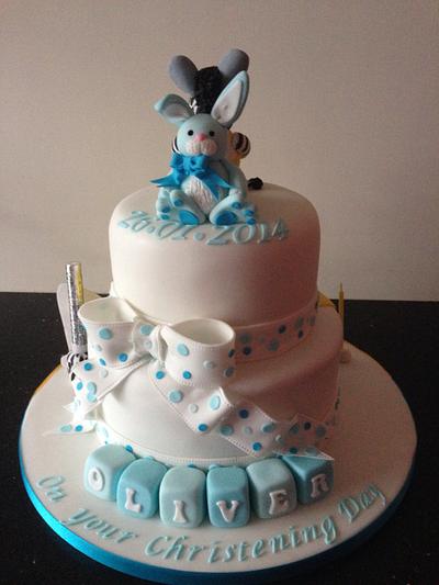 Double celebration birthday and christening - Cake by Donnajanecakes 