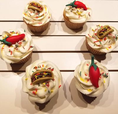 Mexican themed cupcakes - Cake by Eicie Does It Custom Cakes