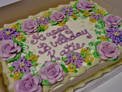 Buttercream purple flower cake - Cake by Nancys Fancys Cakes & Catering (Nancy Goolsby)