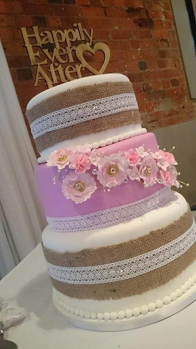 Vintage, country theme wedding cake - Cake by sasha
