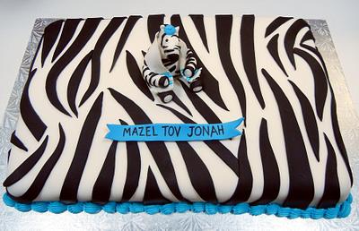 Zebra Bar Mitzvah cake - Cake by Ronna