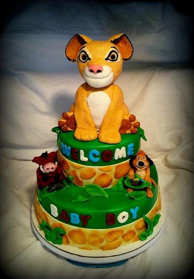 Lion King Themed Baby Shower Cake - Cake by Angel Rushing
