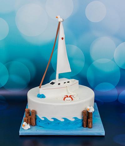70th Sailing Birthday Cake - Cake by Prima Cakes and Cookies - Jennifer