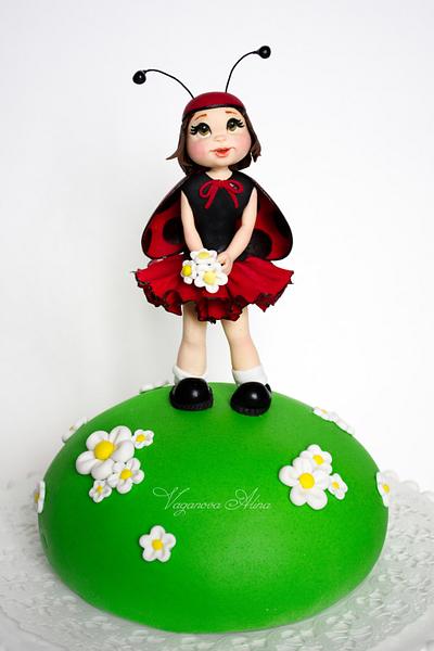 ladybug girl cake - Cake by Alina Vaganova