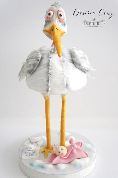 Stork Cake - Cake by La Caja Creativa