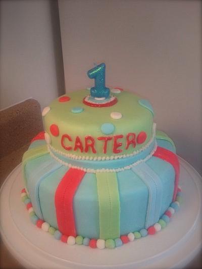 Boy's 1st Birthday cake - Cake by Mimi's Sweet Shoppe Amanda Burgess
