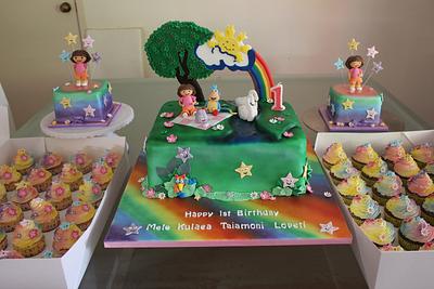 Dora the Explorer 1st Birthday - Cake by SweetlyElegantCakes