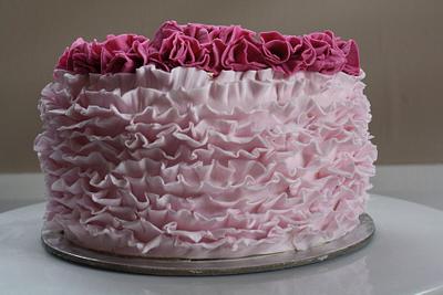 Pink Ruffle Cake - Cake by Miriam