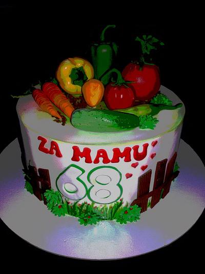 vegetables cake , garden themed cake, povrce na torti - Cake by MarijaMa