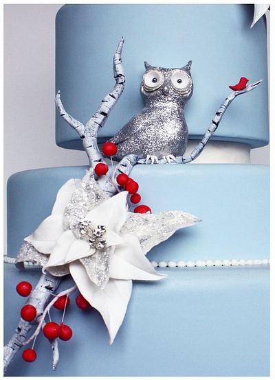Winter Owl Cake - Cake by Avalon Cakes School of Sugar Art