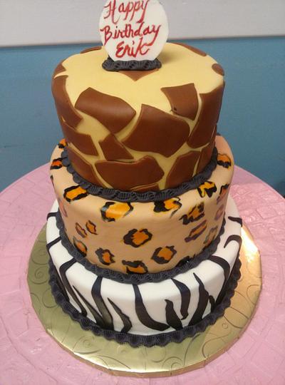 Animal Print Birthday - Cake by KarenCakes