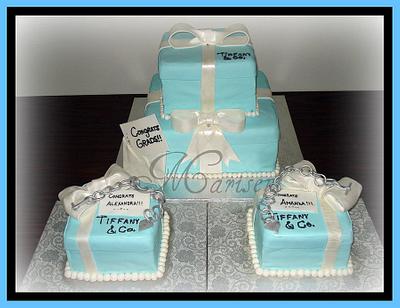 Tiffany Inspired Graduation Cake - Cake by Slice of Sweet Art