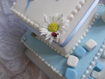 Bunny, Bugs and Blocks for a Boy's Christening - Cake by Fifi's Cakes