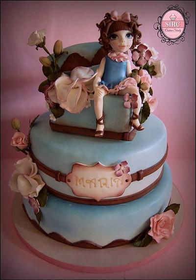 Girl with flowers.... - Cake by Cristina Sbuelz