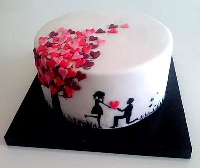 Engagement Cake - Cake by Ewa Drzewicka