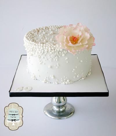 Peony & pearls - Cake by miraquetarta