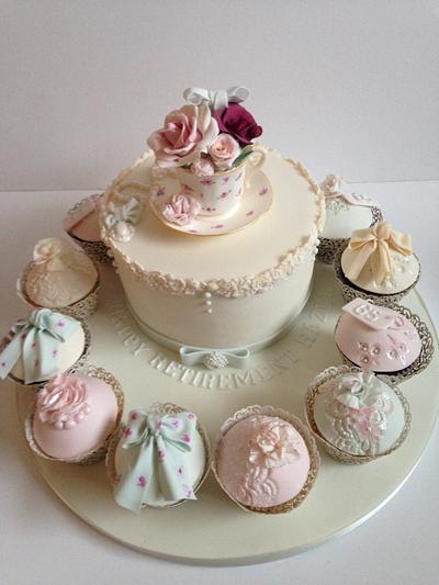 Vintage tea cup cake - Cake by Carry on Cupcakes