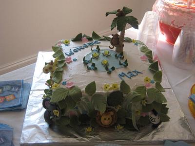 Baby Shower Jungle Theme. - Cake by kitchenkapers