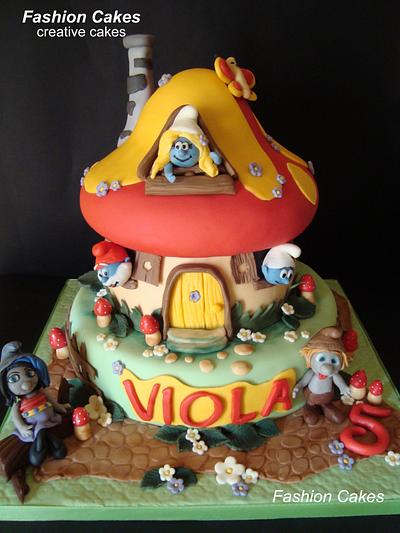 The Smurfs - Cake by fashioncakesviviana