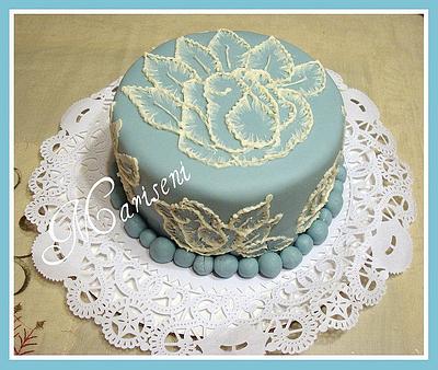 Brush Embroidery (Rose) Birthday Cake - Cake by Slice of Sweet Art