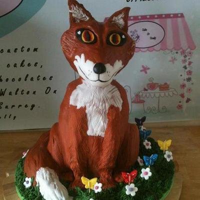 fox rainbow cake - Cake by kelly