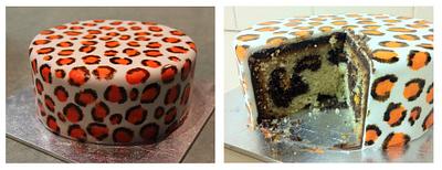 Leopard Print on the inside & outside - Cake by Edible Indulgence