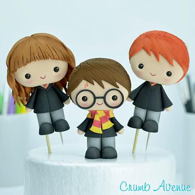 Harry Potter, Ron and Hermiona Cake Toppers - Cake by Crumb Avenue
