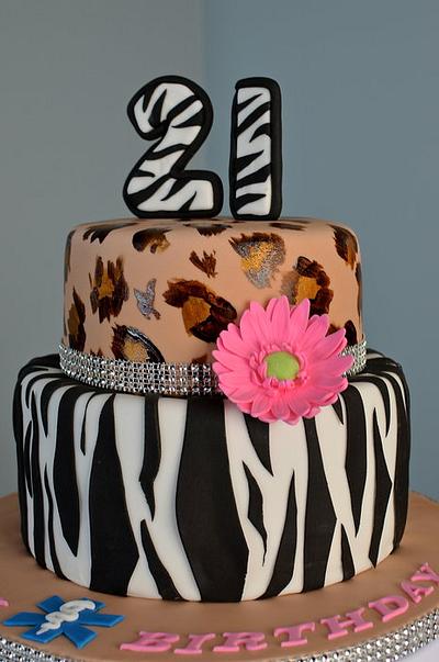 Zebra and leopard print cake - Cake by Hello, Sugar!