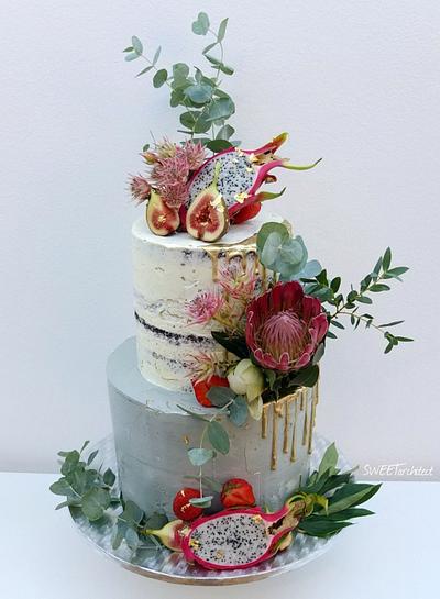 Naked wedding cake - Cake by SWEET architect