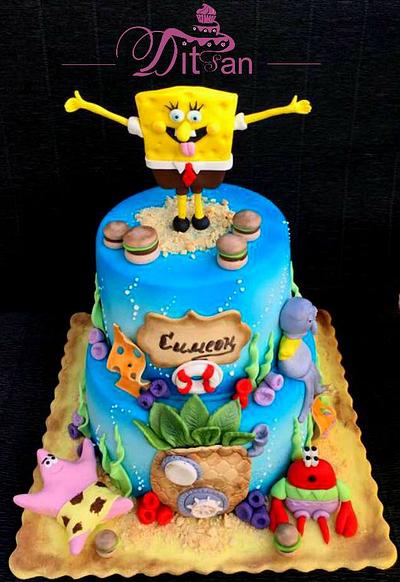 Sponge Bob - Cake by Ditsan