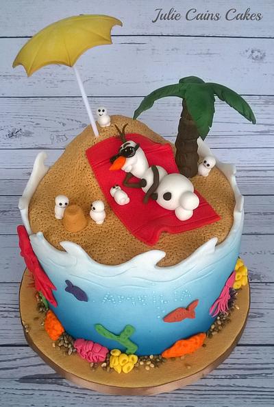Olaf And Friends - Cake by Julie Cain