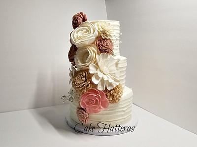 Shabby Chic Wedding Cake - Cake by Donna Tokazowski- Cake Hatteras, Martinsburg WV