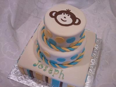 Mod Monkey Birthday - Cake by Elena Z