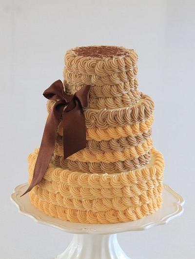 Chocolate Inspired Rosette Wedding Cake - Cake by Alison Lawson Cakes