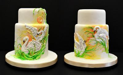 dancing with swans - Cake by Kelvin Chua