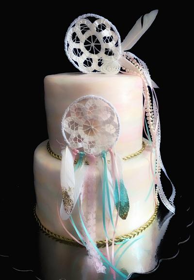 Watercolor Bohemian Cake  - Cake by Sweet Delights By Krystal 