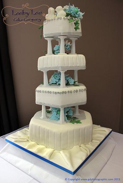 Grecian Wedding Cake - Cake by Lesley Southam