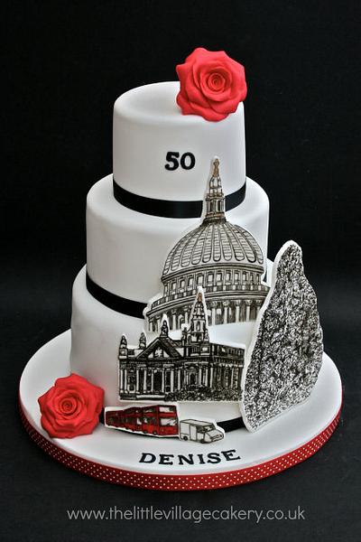 St. Paul's Cathedral, London. 50th Birthday cake. - Cake by The Little Village Cakery
