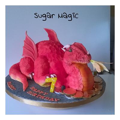 Red Dragon - Cake by Sugar Magic