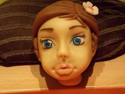 fondant doll's head - Cake by Doc Sugarparty