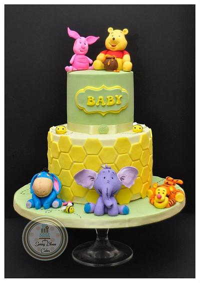 Winnie and Friends Baby Shower Cake - Cake by Spring Bloom Cakes