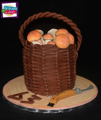 Cake "Basket of boletus" - Cake by De la Pâte plein les doigts