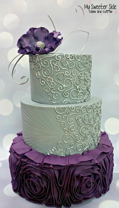 Ruffle Wedding Cake - Cake by Pam from My Sweeter Side