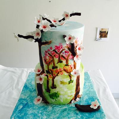 Cherry Blossom cake - Cake by Mishmash