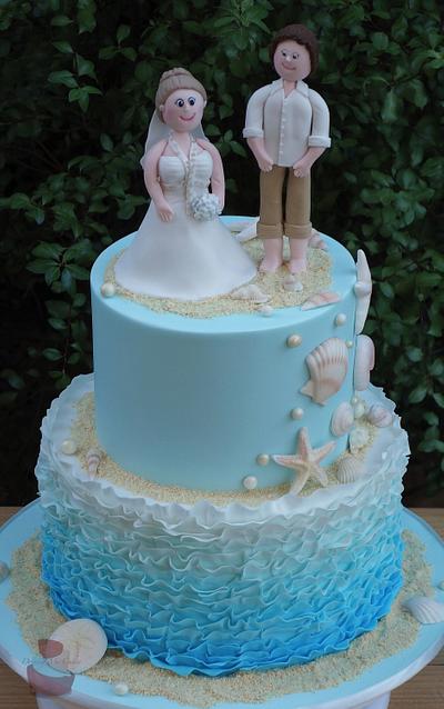 Pretty Beach Wedding Cake - Cake by Jaymie