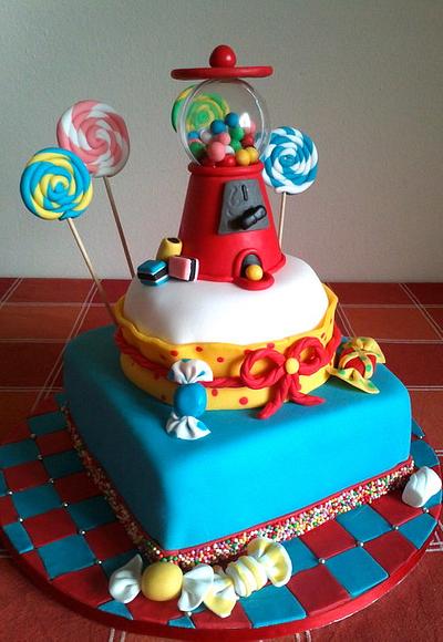 Candy dispenser cake - Cake by Milena